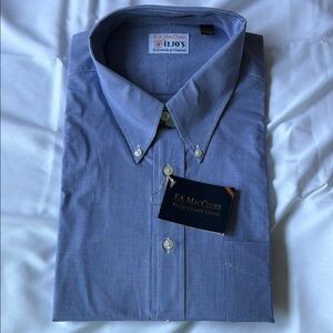 F.A. MacCluer Men's Blue Micro-Check Dress Shirt